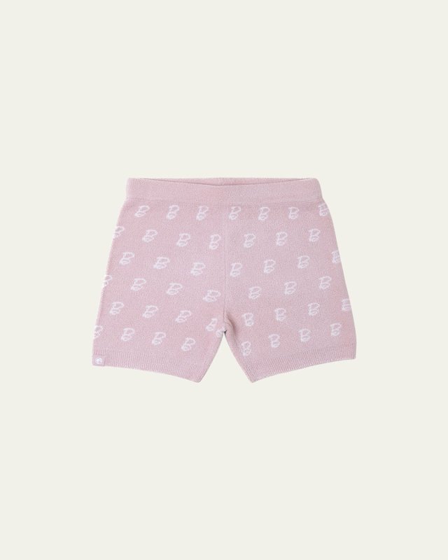 Girl's Barbie CozyChic Monogram Biker Shorts, Size 6-14
